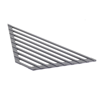 Égouttoir d'angle triangulaire en silicone enroulable, tapis de drainage pliable pour évier de cuisine, pour vaisselle, fruits et légumes