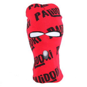 Маска для велоспорта на открытом воздухе, черная, дизайнерская, двусторонняя, балаклава с тремя отверстиями, жаккардовая, персонализированная. - Product Image 4