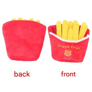 Juguete de Peluche para Mascotas Pequeñas, Ecológico, de Poliéster, con Sonido, Diseño de Dibujos Animados, Bonito y de Lujo, para Uso en Interiores, Pizza, Hamburguesa para Perros - Product Image 2