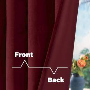 <span class=keywords><strong>Tende</strong></span> in Velluto <span class=keywords><strong>Rosso</strong></span> Borgogna di Lusso per Soggiorno, <span class=keywords><strong>Tende</strong></span> Natalizie per Finestre, Decorazioni Invernali Natalizie, <span class=keywords><strong>Tende</strong></span> per Camera da Letto - Product Image 4