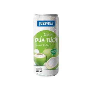 320ml Canned PURE Coconute water Private Label By Jussvina Manufacturer Supplier