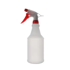 Venta al por mayor 24OZ botellas de Spray de plástico de 750ml con boquilla ajustable Spray de gatillo para limpieza de la casa