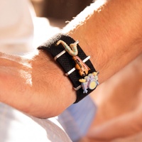 Pendentifs décoratifs colorés en acier inoxydable style rétro avec éléments musicaux pour accessoires de bracelet de montre Whoop