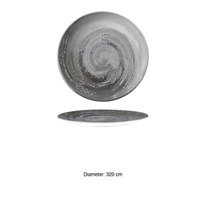 Plato de Cena M1934 Vortice Grigio con Impresión Digital de 32 cm para Restaurante, Catering, Suministros para Hoteles, Venta al por Mayor - Product Image 3