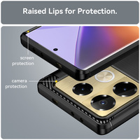 2025 pour Infinix Note 40 Pro + / 4G / 5G / 4G luxe mince en Fiber de carbone peau souple TPU antichoc arrière coque de téléphone