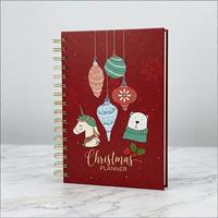 Carnet de planification A5 rouge 2026 à spirale, couverture rigide, papier offset, option logo personnalisé, idéal pour l'étude et le travail – Nouveauté très prisée