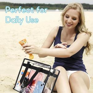 Bolsa de PVC Transparente para Viajes y Compras, Bolsa de Almacenamiento Reutilizable con Asas para Regalos Promocionales y Marca - Product Image 3