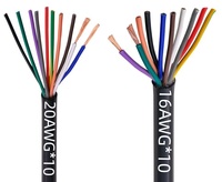 Câble RVV 300V en gros 2/3/4/5/6/8/10 conducteurs 0,3/0,75/1,5/2,5mm² H05VV-F 60227 IEC 52 Câble électrique flexible en cuivre PVC