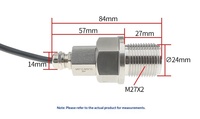 Capteur d'éclairement et de luminosité IP65 étanche, sortie analogique 4-20mA 0-10V RS485, en acier inoxydable 304, filetage M27 pour pipeline