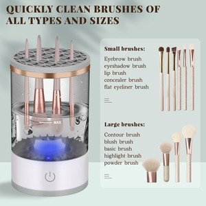 Nettoyeur de brosse cosmétique automatique à usage domestique Pinceaux de maquillage rechargeables par USB - Product Image 2