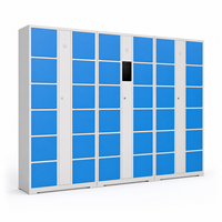 Armoire à casiers intelligente à 36 compartiments avec serrure électronique à reconnaissance faciale pour salle de sport, école, supermarché, stockage