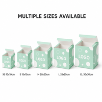 Boîte mystère en papier couché vert menthe avec logo personnalisé pour l'emballage de figurines d'art et de jouets Pop, vente en gros, écologique, pour jouets de créateurs