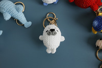 Porte-clés en crochet fait main, créature marine, poupée en laine, cadeau mignon, accessoire pour sac à dos