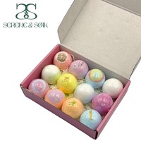 S & Soak Relax Spa Handmade Maker Private Label Bombes de bain Formes Boule de bain Spa Bain moussant coloré Boombs