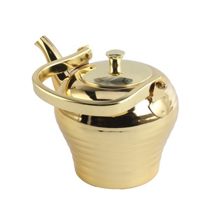 Classic Design For Making Tea Golden Metal Tea <b>Kettle</b> With Lid - Product Image 4