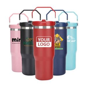 ขวดน้ำสแตนเลส 304 แบบกำหนดเอง ดีไซน์สองชั้น ขนาด 20 ออนซ์ 30 ออนซ์ แก้วมีหูจับ เกรดสำหรับอาหาร เก็บความร้อน-เย็น ขวดน้ำแบบพกพา - Product Image 5