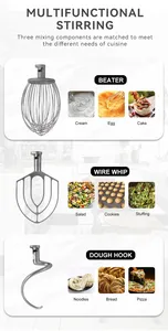 Giá rẻ lớn <span class=keywords><strong>hobart</strong></span> Trung Quốc bánh đứng máy trộn hành tinh Heavy Duty 5kg 15L 50L 40L 60L 7 15 10 20 30 40 60 80 100L lít L - Product Image 4