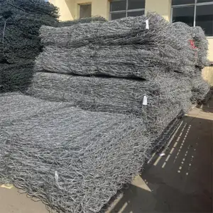 थोक Gabion टोकरी जस्ती तार जस्ता लेपित Gabion बक्से जस्ती हेक्सागोनल बुना Gabion बॉक्स