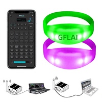 Bracelet promotionnel LED à commande DMX, en ABS et silicone, personnalisable avec logo, pour concerts et événements