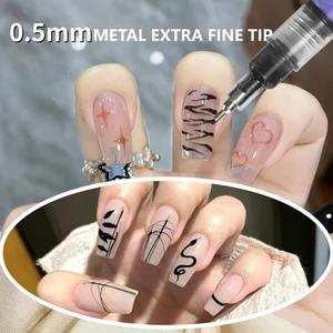 Ensemble de 12 stylos de soin pour ongles, peinture acrylique, graffiti, marqueurs de manucure avec colle pour la décoration des ongles - Product Image 3