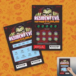 Fornitori di biglietti della lotteria con carta vincente gratta e vinci in stile Zombie con stampa digitale di alta qualità - Product Image 3