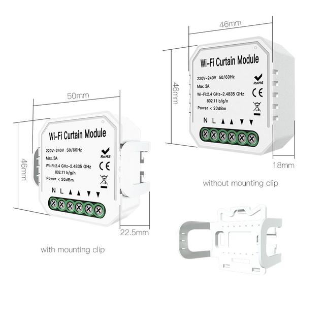 Tuya Smart Life WiFi Curtain Switch Module for Roller Shutter Electric Motor for Smart Home