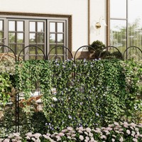 Treillis de jardin en métal pour plantes grimpantes, support en fer avec crochets de suspension pour roses et tomates – Vente en gros