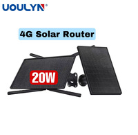 Routeur solaire 4G avec carte SIM, étanche, 20W, pour système de caméra de sécurité sans fil WIFI