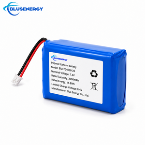 7.4V 2000mAh 704060‑2S ชุดแบตเตอรี่ลิเธียมโพลิเมอร์แบบชาร์จได้ 2S พร้อมสายเชื่อมต่อ JST สำหรับอุปกรณ์อิเล็กทรอนิกส์แบบพกพา - Product Image 3