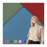 Tissu jersey extensible aux couleurs personnalisées, tissu jersey simple en nylon et coton respirant pour t-shirt