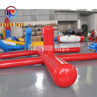 Bâche en PVC écologique HUAYUE équipement de parc aquatique gonflable personnalisé rotation de l'eau jouet gonflable cheval rouge