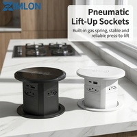 Prise de charge sans fil escamotable de table standard brésilienne avec amortissement hydraulique, élévation intégrée et prise intelligente relevable pour bureau
