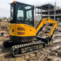 Mini-excavatrice sur chenilles SH40 de 4 tonnes, grande portée de travail, équipement de terrassement à chenilles en caoutchouc pour les projets de maintenance routière urbaine
