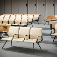 Chaises de conférence de bureau modernes réglables en acier avec base robuste pour hôpital et école, mobilier commercial