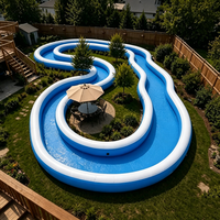Piscine à dérive gonflable de qualité commerciale, sur mesure, pour parc aquatique et jardin