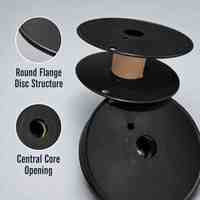 Bobine en plastique industrielle moulée par injection sur mesure avec disques à bride ronde pour câbles et matériaux flexibles OEM ODM