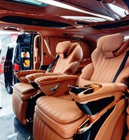 Kit de conversion intérieur VIP complet pour Mercedes V-Class W447 Vito, sièges capitaine en cuir, écran de toit avec éclairage dôme or rose, OEM