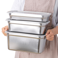 Réfrigérateur Organisateur Boîte À Lunch En Acier Inoxydable Salade De Fruits Conteneur De Stockage Des Aliments Conteneurs De Préparation De Repas Réutilisables avec Couvercle pp