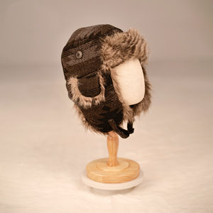 Dos colores a cuadros Otoño Invierno Trooper sombreros y protección para los oídos viento frío cálido piel sintética Rusia invierno trampero <span class=keywords><strong>aviador</strong></span> sombrero - Product Image 2