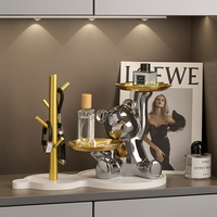 TONFO Ours violent Plateau Entrée Clé Rangement Objet Décoratif Maison Salon Déménagement Cadeau