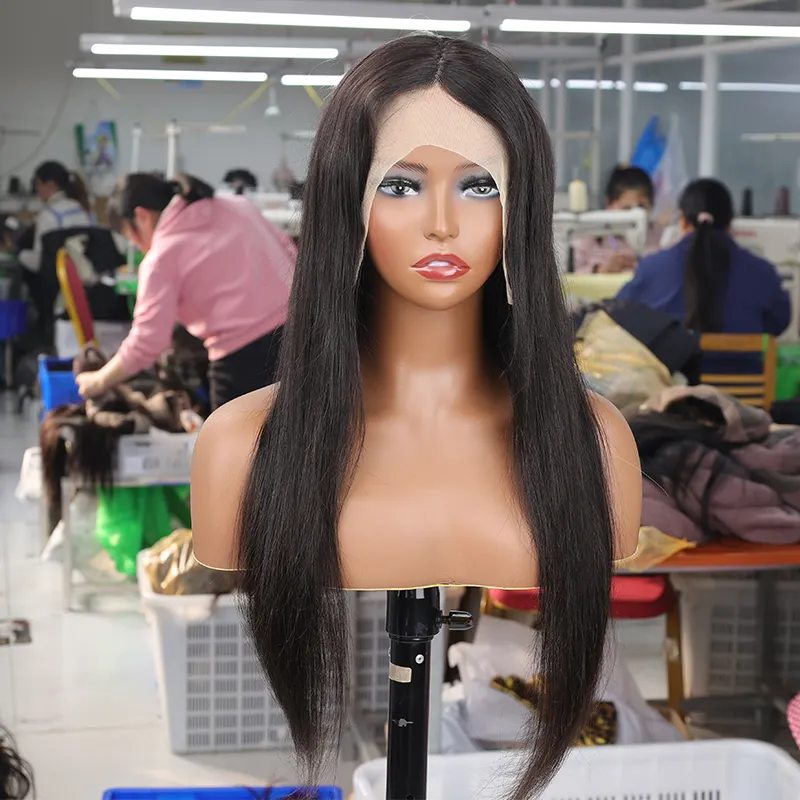 연장 인모 가발 긴 하이 퀄리티 온라인 판매 100 베트남 원시 뼈 스트레이트 여성용 투명 착용 준비