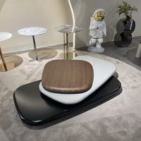 Ensemble de tables basses rotatives SANQI pour salon, table basse en bois de haute qualité, design luxueux et moderne