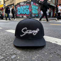 Gorras de Béisbol Personalizadas con Logotipo Bordado en 3D, de Sarga de Algodón, con Malla Ventilada en la Parte Trasera, Cierre a Presión, 6 Paneles, Estilo Urbano, Visera Plana