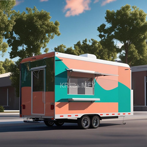 Remorque de vente ambulante personnalisable pour glaces et hot-dogs, camion de restauration mobile avec cuisine complète - Product Image 5