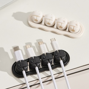Custom Logo Multipurpose Cable Clip Desk Cord Organizer Self Adhesive Wire Holder for USB <b>Charger</b> Computer Cable Headphone Line - Product Image 1