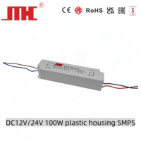 Boîtier en plastique IP67 étanche, alimentation électrique pour barre LED néon à canal unique AC-DC 12V 24V 100W, JMHC HCF-100H AC170-265V