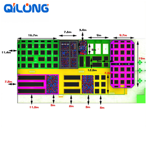 Sécurité Coloré <span class=keywords><strong>4</strong></span> <span class=keywords><strong>Personnes</strong></span> Extrêmes <span class=keywords><strong>Trampoline</strong></span> 3 Étages Aire De Jeux Intérieure 12Ft Parc de <span class=keywords><strong>Trampoline</strong></span> - Product Image 4