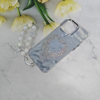 Étui de téléphone en TPU avec strass pour iPhone 16 Pro Max, mode féminine, paillettes, design 3D étoiles, coque de téléphone pour 17 15 14 13
