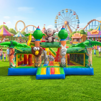 Aire de jeux gonflable commerciale en PVC, grande structure animale de la jungle, château gonflable pour enfants, parc de divertissement pour événements, location, usage extérieur