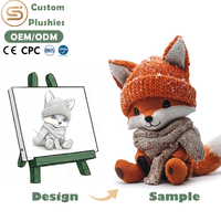 Peluche personnalisée Kelian avec logo renard, jouet doux, poupée en peluche à câliner, cadeau, jouet en peluche, peluche anime, peluche personnalisée, jouet en peluche doux
